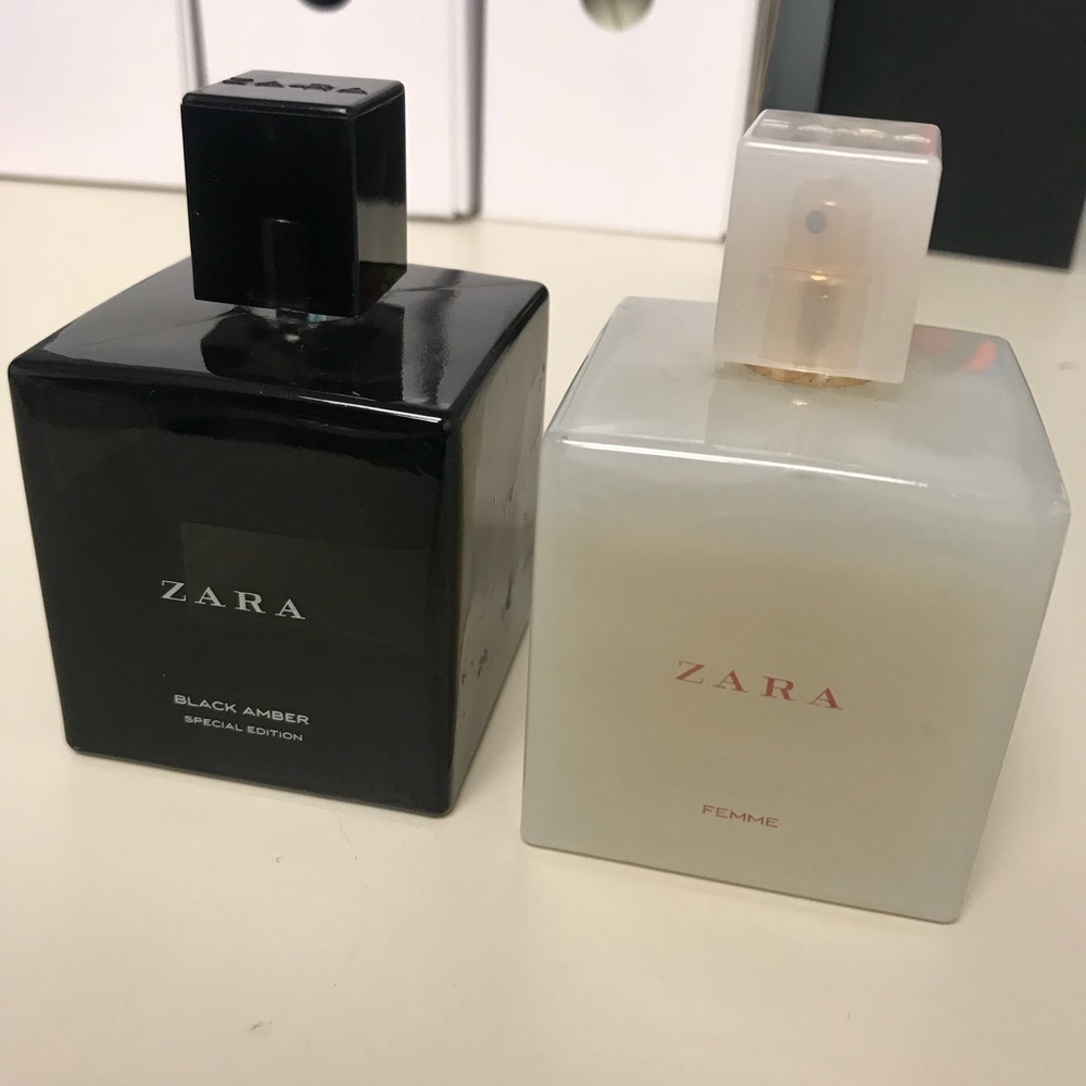 Zara fragrance set black amber and femme